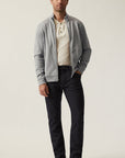 34 Heritage High Neck Zip-Up Grey Melange-Men's Sweaters-Brooklyn-Vancouver-Yaletown-Canada