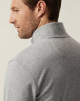 34 Heritage High Neck Zip-Up Grey Melange-Men's Sweaters-Brooklyn-Vancouver-Yaletown-Canada