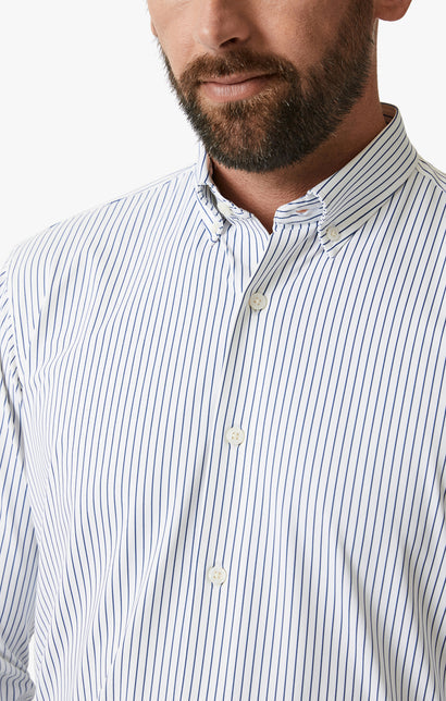 34 Heritage Stripe Shirt White-Men&#39;s Shirts-Brooklyn-Vancouver-Yaletown-Canada