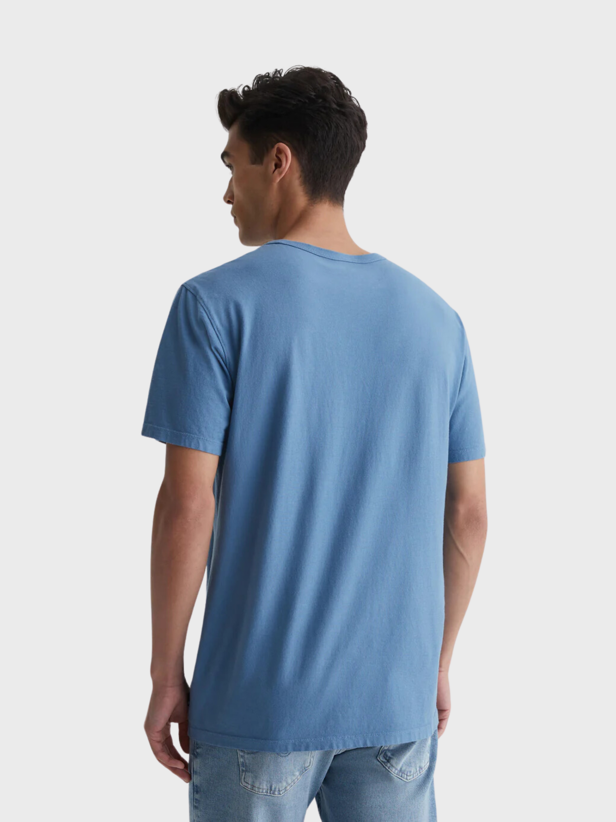 AG Bryce Crew Tee Crystal Blue SS24-Men's T-Shirts-Brooklyn-Vancouver-Yaletown-Canada