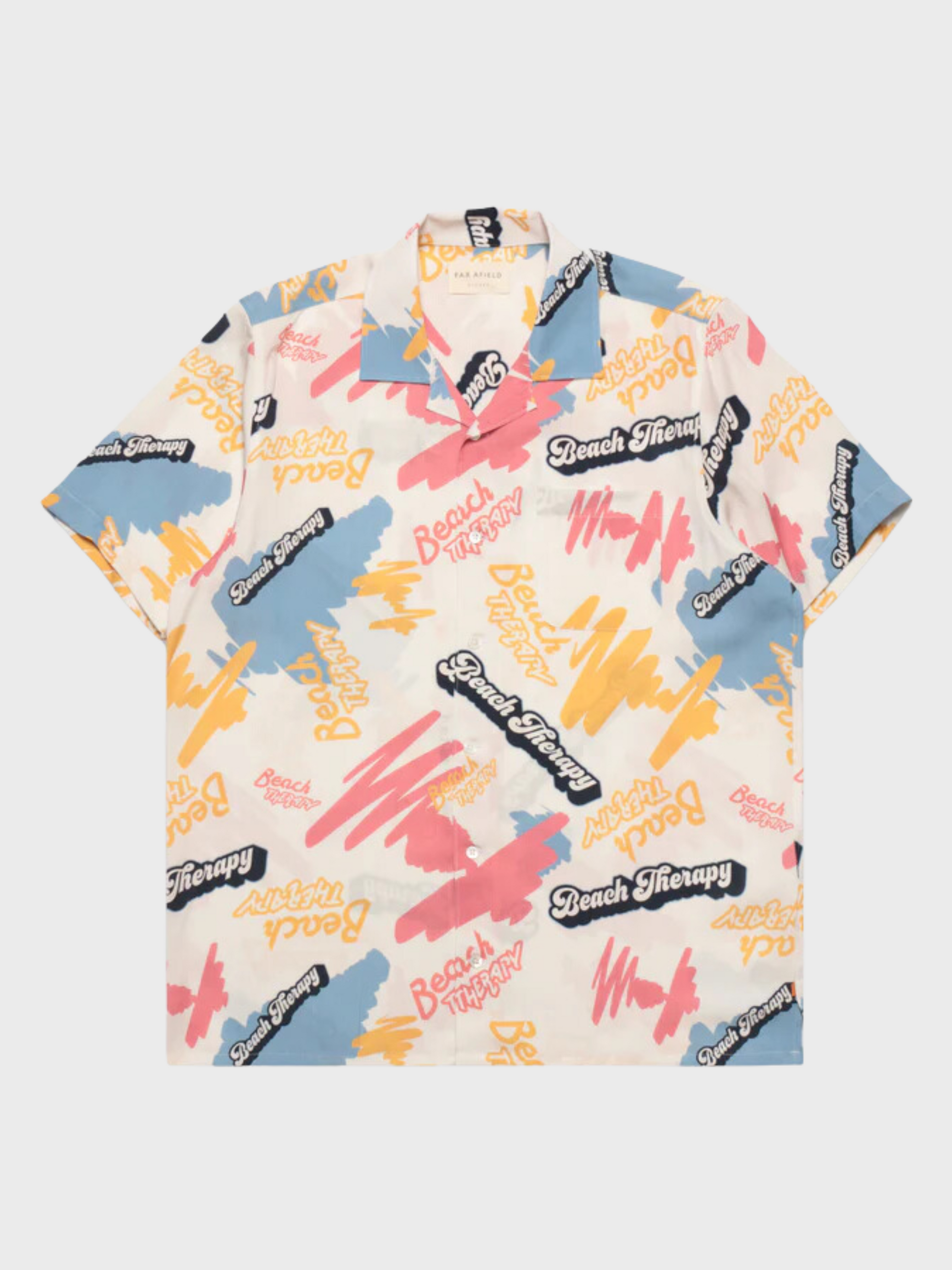 Far Afield Stachio SS Beach Therapy Button Up Snow White SS24-Men&#39;s Shirts-Brooklyn-Vancouver-Yaletown-Canada