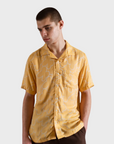 Far Afield Stachio SS Floral Jacquard Button Up Honey Gold SS24-Men's Shirts-S-Brooklyn-Vancouver-Yaletown-Canada