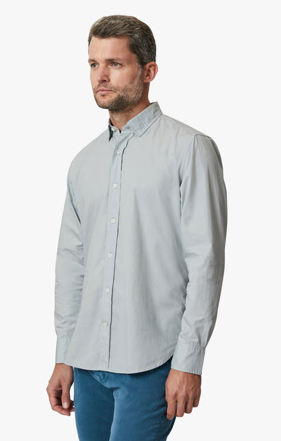 34 Heritage Luxe Twill Shirt Pearl Blue-Men&#39;s Shirts-Brooklyn-Vancouver-Yaletown-Canada