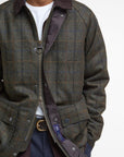 Barbour Bedale Check Wool Jacket - Brown-Men's Jackets-Brooklyn-Vancouver-Yaletown-Canada