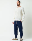 Merz Men's Loopwheeled Sweatpants - ink blue-Men's Pants-Brooklyn-Vancouver-Yaletown-Canada