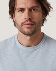 34 Heritage Slub Crew Neck Tshirt Blue Fog-Men's T-Shirts-Brooklyn-Vancouver-Yaletown-Canada