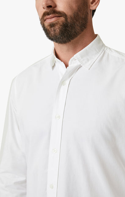 34 Heritage Luxe Twill Shirt Bright White-Men&#39;s Shirts-Brooklyn-Vancouver-Yaletown-Canada