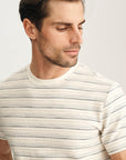 34 Heritage Striped Tee Beige-Men's T-Shirts-Brooklyn-Vancouver-Yaletown-Canada