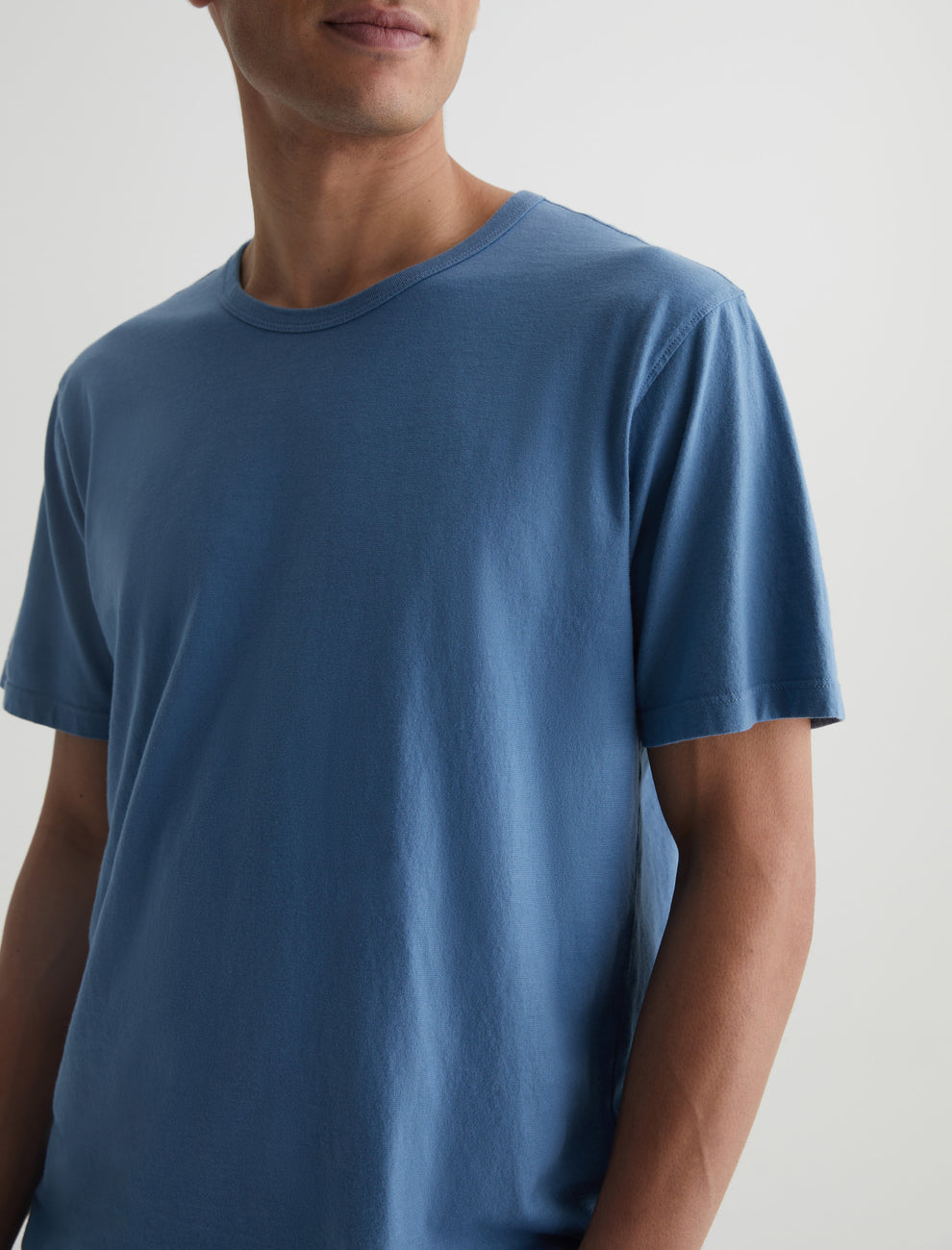 AG Bryce Crew Tee Crystal Blue SS24-Men&#39;s T-Shirts-Brooklyn-Vancouver-Yaletown-Canada