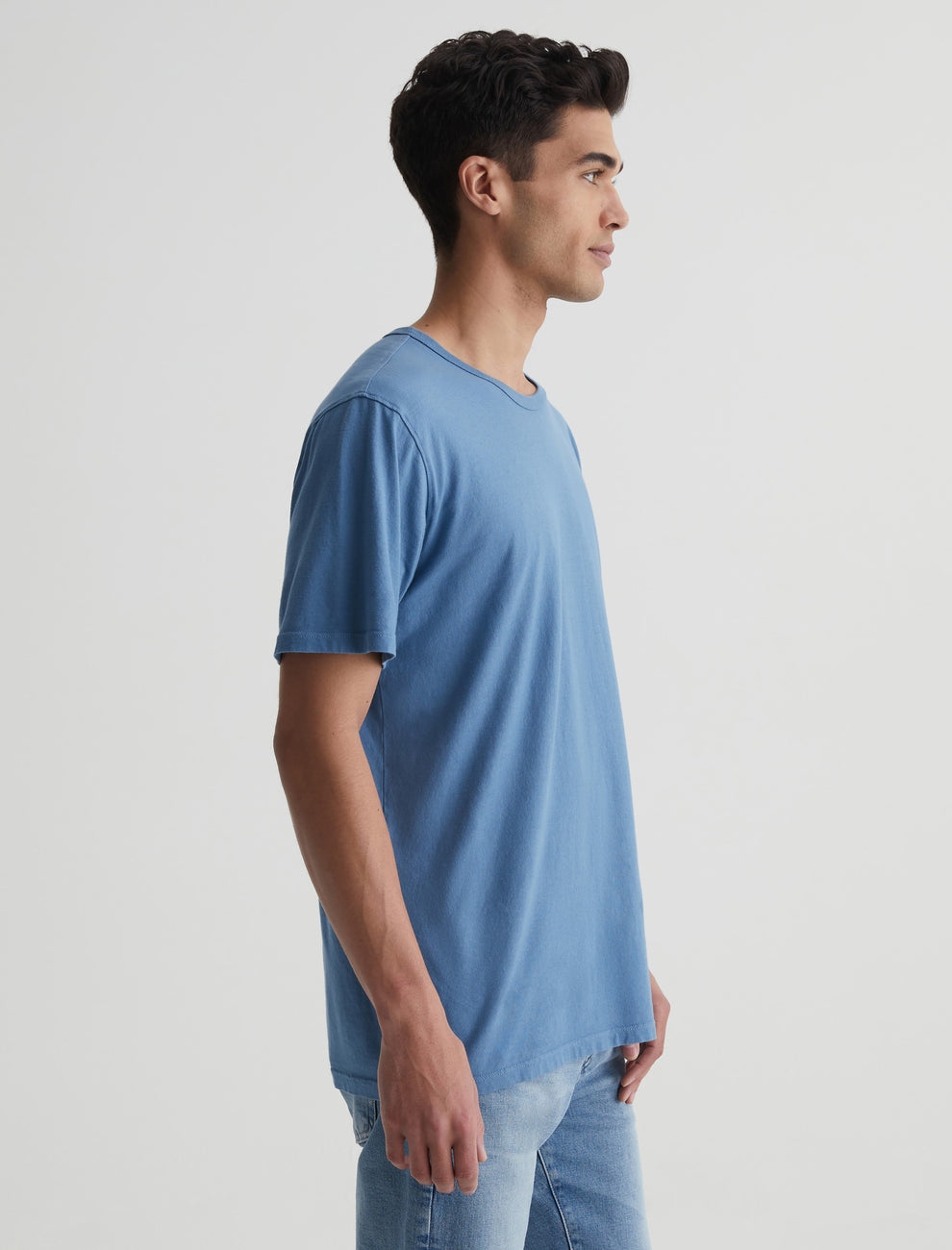 AG Bryce Crew Tee Crystal Blue SS24-Men&#39;s T-Shirts-Brooklyn-Vancouver-Yaletown-Canada
