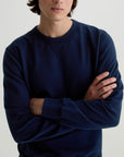 AG Blake Crew Sweatshirt - Deep Navy-Men's Sweatshirts-Brooklyn-Vancouver-Yaletown-Canada
