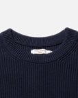 Nudie- August Rib Cotton Sweater Navy