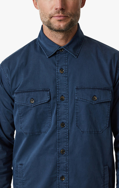 34 Heritage Overshirt Dark Blue-Men&#39;s Shirts-Brooklyn-Vancouver-Yaletown-Canada