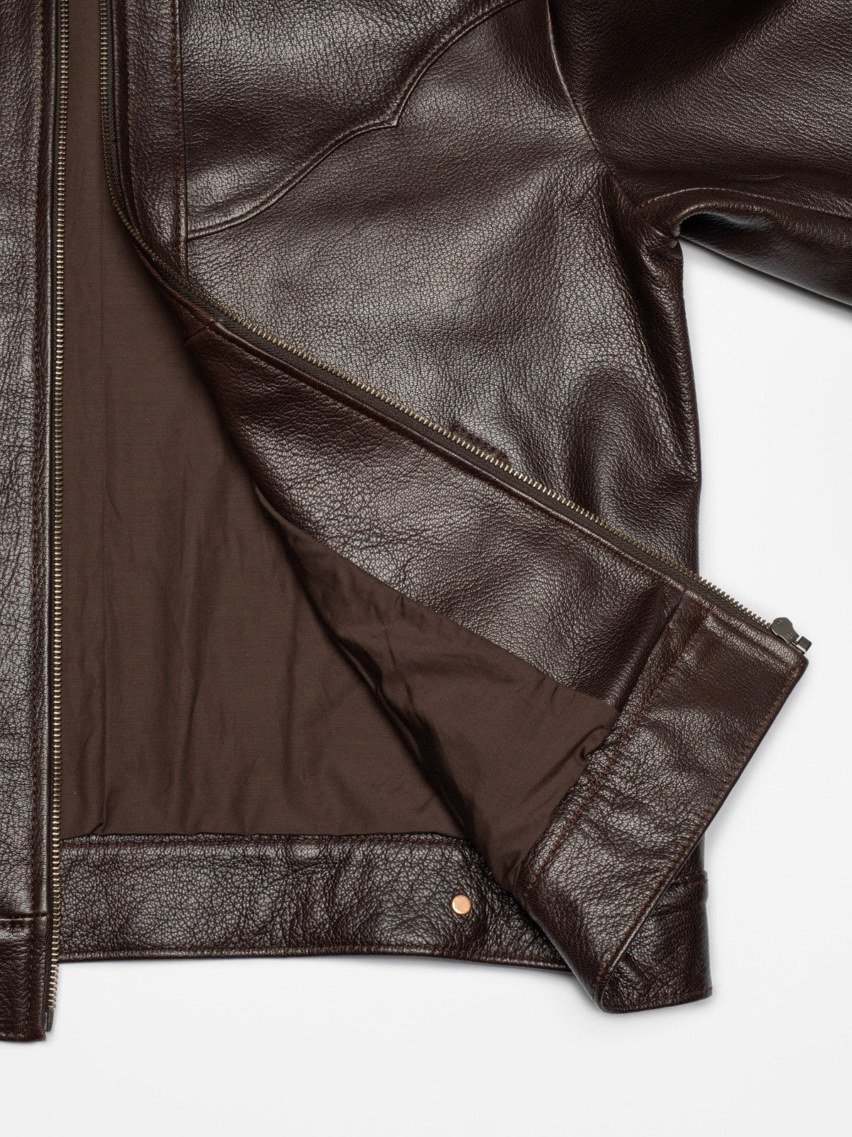 Nudie Joppe Western Leather Jacket Brown-Men's Leather Jackets-Brooklyn-Vancouver-Yaletown-Canada