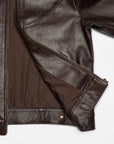 Nudie Joppe Western Leather Jacket Brown-Men's Leather Jackets-Brooklyn-Vancouver-Yaletown-Canada