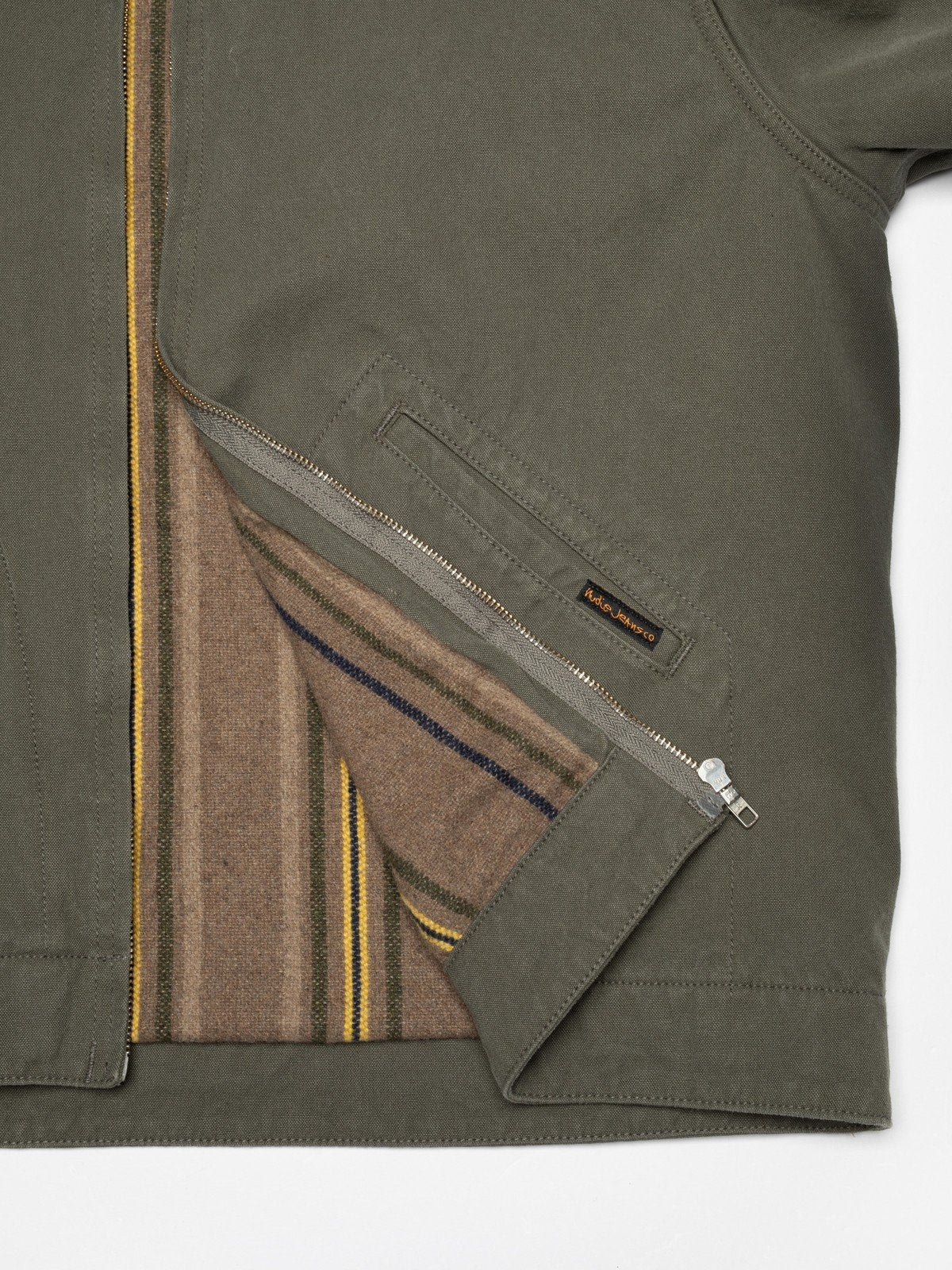 Nudie Blake Zip Jacket Duck Canvas Green-Men's Jackets-Brooklyn-Vancouver-Yaletown-Canada