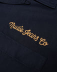 Nudie Arthur Bowling Shirt 8 Wonders Navy