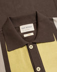 Far Afield Shirt Velzy Cardigan - Neto Stripe Brown Yellow-Men's Shirts-Brooklyn-Vancouver-Yaletown-Canada