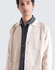 Far Afield Station Cardigan - Stone-Men's Sweaters-Brooklyn-Vancouver-Yaletown-Canada