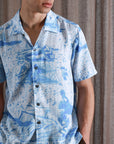 Far Afield Busey SS Beach Button Up Allure Blue SS24-Men's Shirts-Brooklyn-Vancouver-Yaletown-Canada