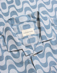 Far Afield Stachio SS Shirt - Copa Print Jacquard Blue-Men's Shirts-Brooklyn-Vancouver-Yaletown-Canada