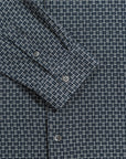 Far Afield Classic Two Pocket Shirt - Dobby Blocks - Navy/Stone-Men's Shirts-Brooklyn-Vancouver-Yaletown-Canada