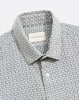 Far Afield Classic Two Pocket Shirt - Dobby Blocks - White/Grey-Men's Shirts-Brooklyn-Vancouver-Yaletown-Canada