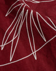 Far Afield Veloso Shirt - Embroidered Palms - Red-Men's Shirts-Brooklyn-Vancouver-Yaletown-Canada