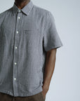 Far Afield Costa Shirt - GinghamCheck-Navy-Men's Shirts-Brooklyn-Vancouver-Yaletown-Canada