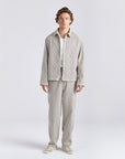 Bather Clay Pinstripe Tour Jacket - Brown-Men's Jackets-Brooklyn-Vancouver-Yaletown-Canada