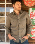 Kato-The Brace LS Oxford St. Button Up-Pigment Dark Green FW23-Men's Shirts-Yaletown-Vancouver-Surrey-Canada