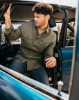 Kato-The Brace LS Oxford St. Button Up-Pigment Dark Green FW23-Men's Shirts-Yaletown-Vancouver-Surrey-Canada