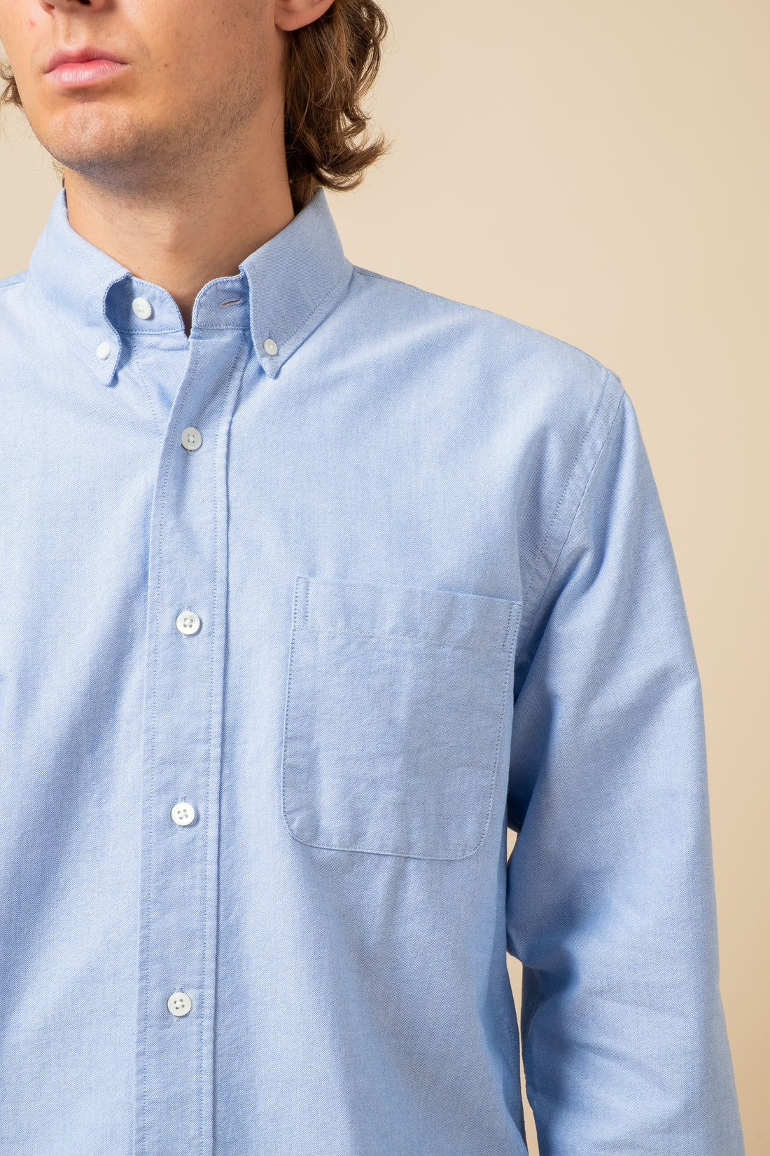 COF Button Down American Oxford Shirt Light Blue-Men's Shirts-Brooklyn-Vancouver-Yaletown-Canada