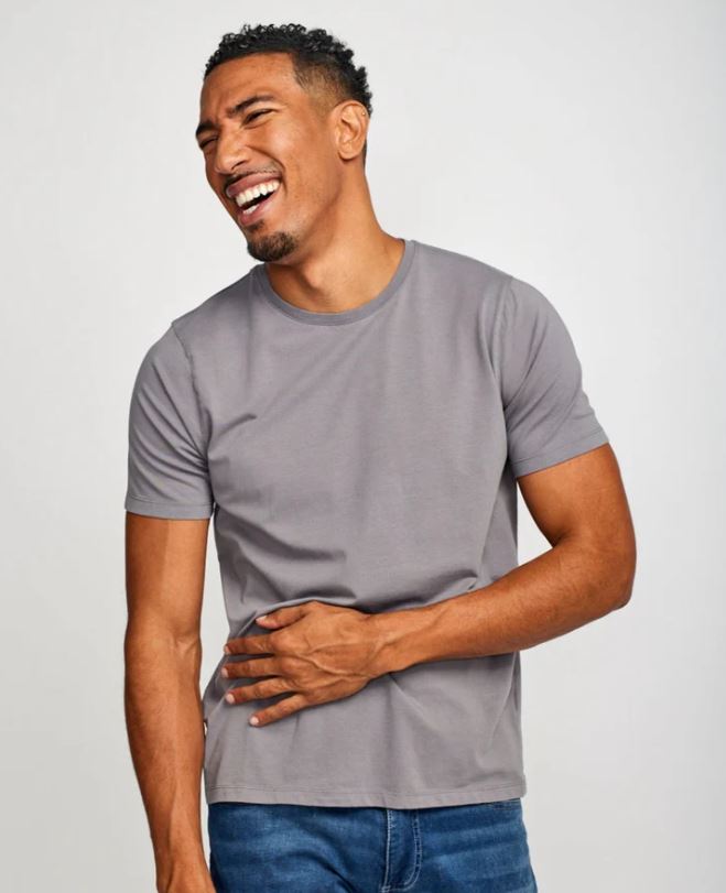 Easy Mondays Crew Neck SS Cotton T-Shirt Slate - Main Image