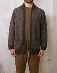 Outclass Zip Cardigan - Brown Marl-Men's Sweaters-Brooklyn-Vancouver-Yaletown-Canada