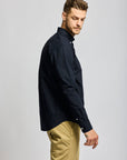 Easy Mondays Shirt Poplin - Navy-Men's Shirts-Brooklyn-Vancouver-Yaletown-Canada