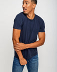 Easy Mondays T Shirt Crew Neck Navy-Men's T-Shirts-Brooklyn-Vancouver-Yaletown-Canada