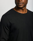 Easy Mondays L/S Crew Slub Black-Men's T-Shirts-Brooklyn-Vancouver-Yaletown-Canada