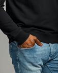 Easy Mondays Organic Cotton Sweatshirt Black-Men's Sweatshirts-Brooklyn-Vancouver-Yaletown-Canada