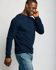 Easy Mondays Organic Cotton Sweatshirt Navy-Men's Sweatshirts-Brooklyn-Vancouver-Yaletown-Canada
