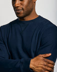 Easy Mondays Organic Cotton Sweatshirt Navy-Men's Sweatshirts-Brooklyn-Vancouver-Yaletown-Canada