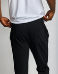 Easy Mondays Organic Cotton Sweatpant Black-Men's Pants-Brooklyn-Vancouver-Yaletown-Canada