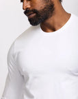 Easy Mondays Long Sleeve Crew Neck T-Shirt - White-Men's T-Shirts-Brooklyn-Vancouver-Yaletown-Canada