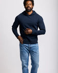 Easy Mondays Slub Cotton Pullover Hoodie - Navy