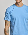 Easy Mondays Crew Neck SS Cotton T-Shirt - Azure-Men's T-Shirts-Brooklyn-Vancouver-Yaletown-Canada