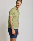 Easy Mondays Polo SS Slub T-Shirt - Sage-Men's T-Shirts-Brooklyn-Vancouver-Yaletown-Canada