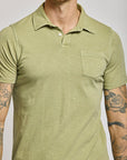 Easy Mondays Polo SS Slub T-Shirt - Sage-Men's T-Shirts-Brooklyn-Vancouver-Yaletown-Canada