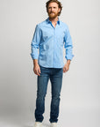 Easy Mondays Poplin Shirt Washed Blue SS24-Men's Shirts-Brooklyn-Vancouver-Yaletown-Canada