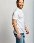 Easy Mondays Slub Cotton Polo White-Men's T-Shirts-Brooklyn-Vancouver-Yaletown-Canada