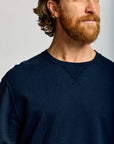 Easy Mondays Slub Cotton Sweatshirt Navy-Men's Sweatshirts-Brooklyn-Vancouver-Yaletown-Canada